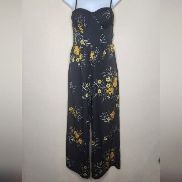 Band of Gypsies Floral spaghetti strap Jumpsuit size S - Picture 2 of 9